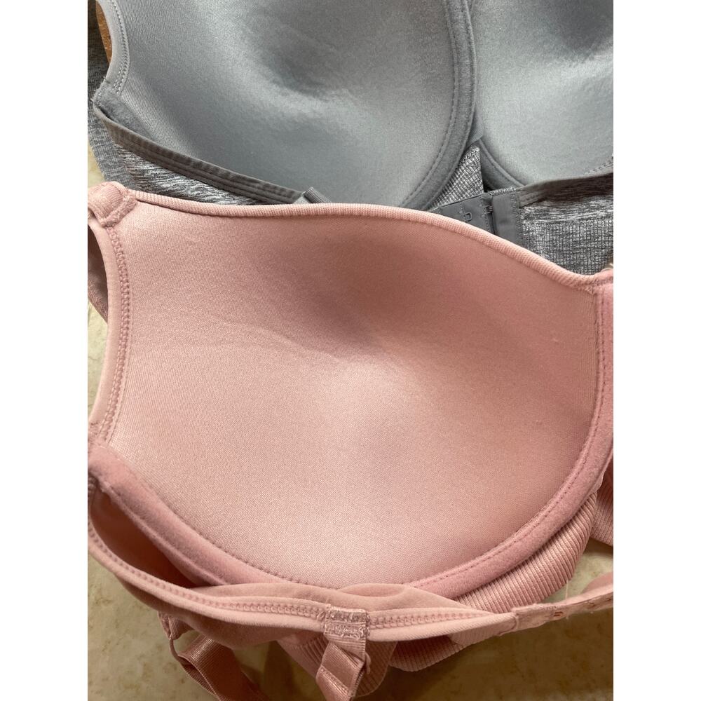 Nautica Intimates Bras Lot of 2 40DD Padded T-Shirt Pink Gray Soft Underwire - Picture 11 of 12
